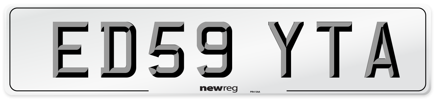 ED59 YTA Number Plate from New Reg